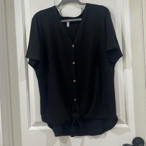 PLUS Front Tie Short Sleeve T-shirt